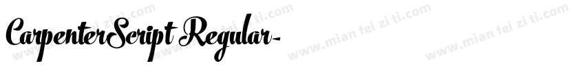 CarpenterScript Regular字体转换